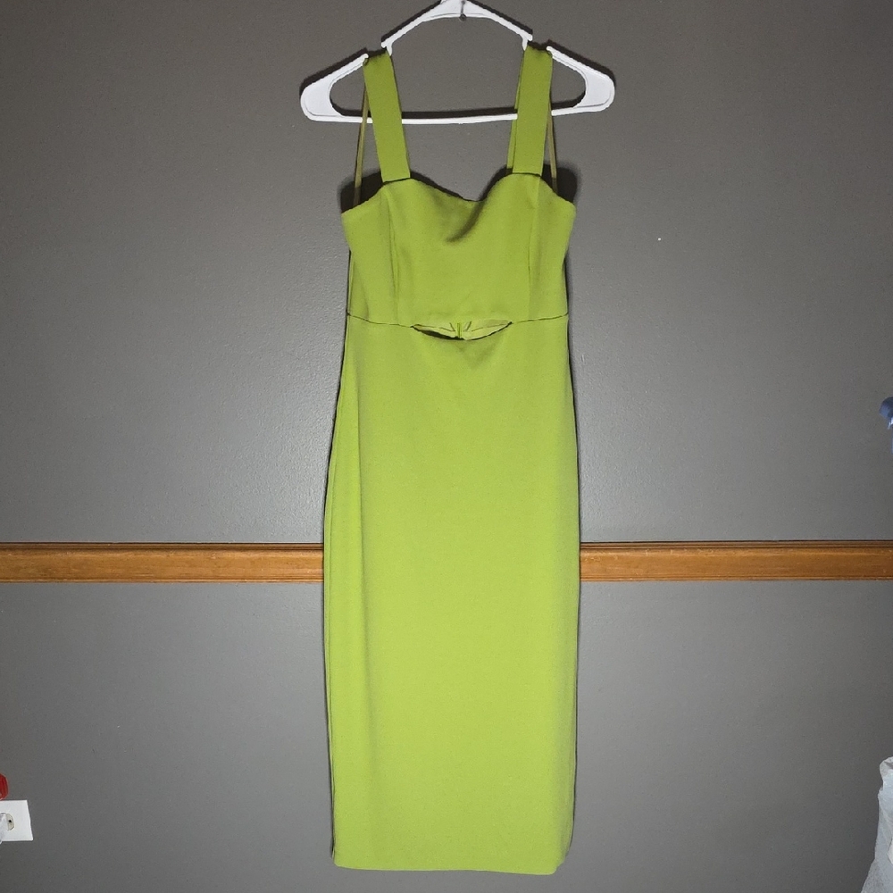 RW&CO. Lime Green Mid-drift Cut Out Dress